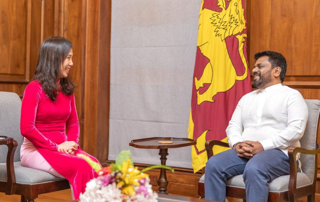 Vietnamese Ambassador Trinh Thi Tam meeting President Anura Kumara Dissanayake